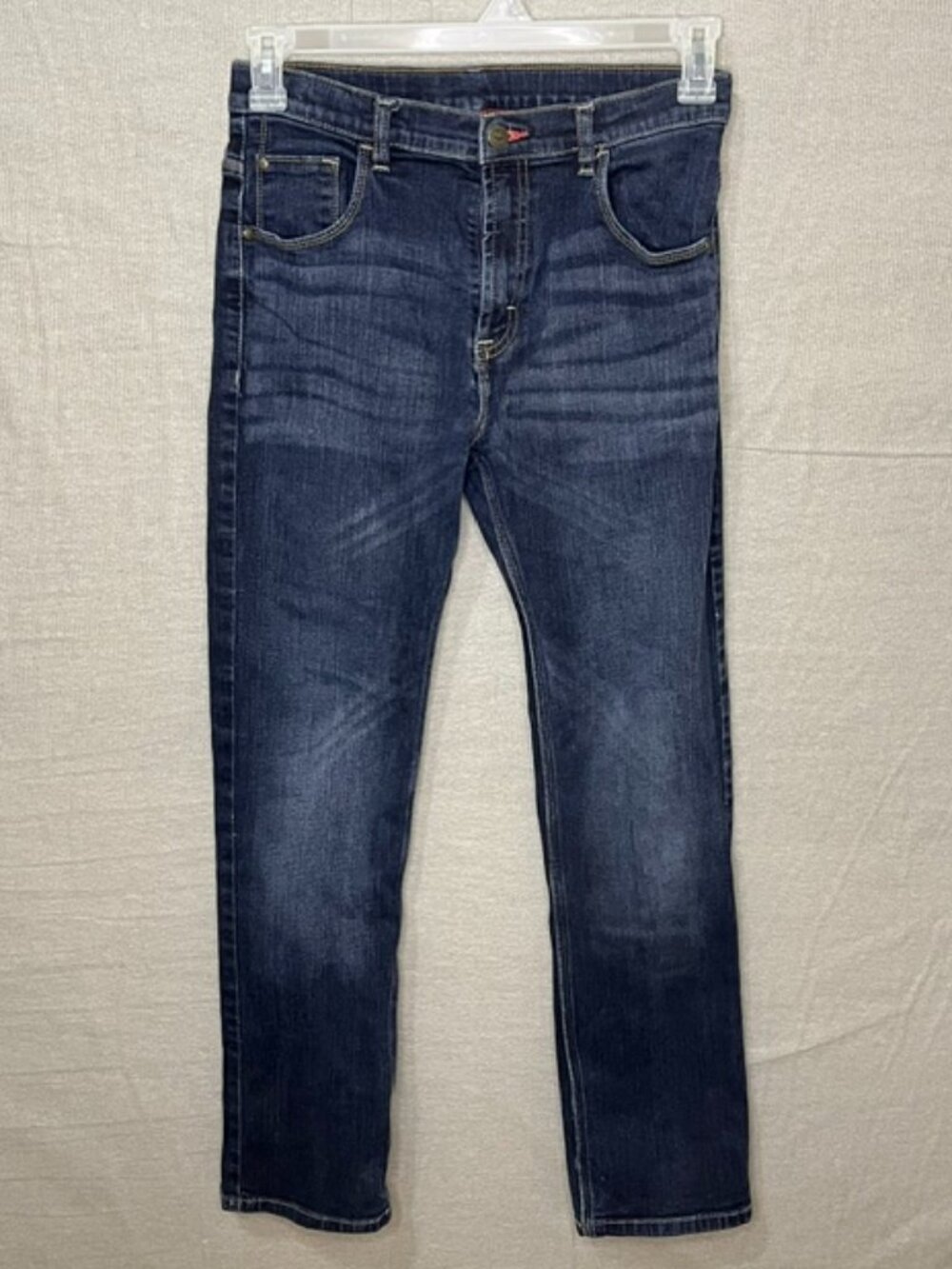 Aura Wrangler Jeans Womens 16 Dark Wash Straight Leg Stretch 27" inseam